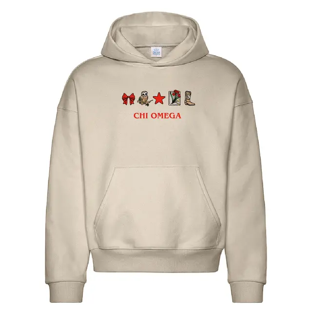 Chi Omega Icons and Lettering PR Hoodie 2