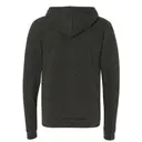 Customizable Bella + Canvas Unisex Triblend Sponge Fleece Full-Zip Hoodie 3909 Char Blk Triblnd Back