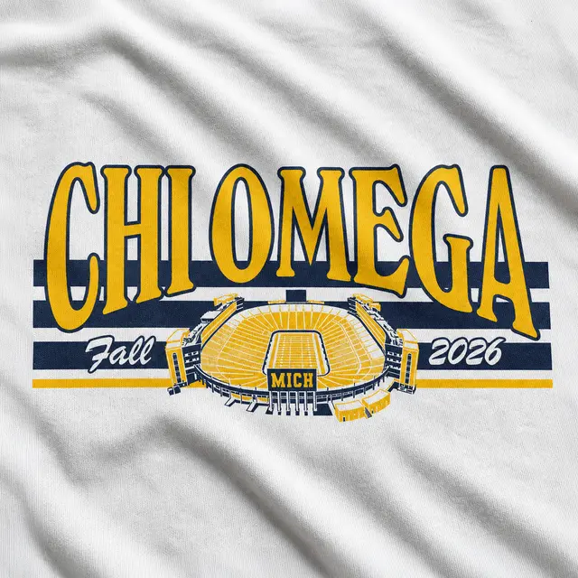 Chi Omega Stadium Illustration Fall Shirt