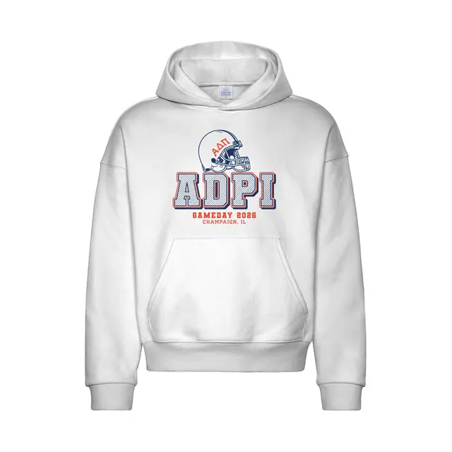 Alpha Delta Pi Football Helmet Gameday Hoodie 2
