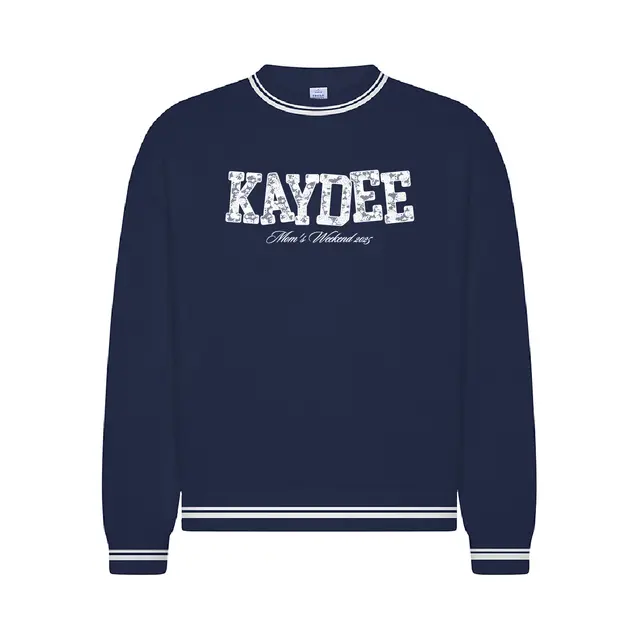 Kappa Delta Floral Text Kaydee Mom's Weekend Crewneck 2