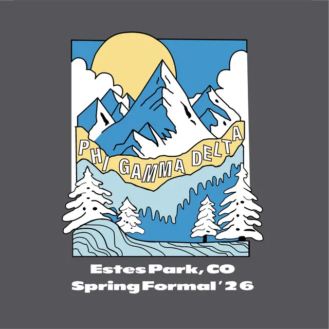 Mountain Peaks and Sun Half Circle Spring Formal Hoodie