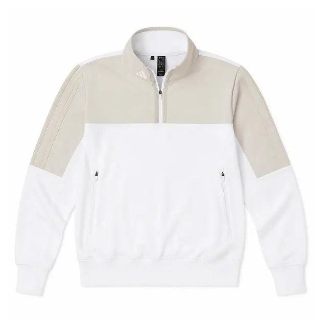 Adidas Women's Fleece Quarter-Zip Pullover Alumina Front