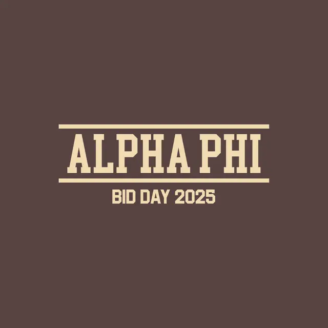 Alpha Phi Bold Block Text Bid Day Hoodie