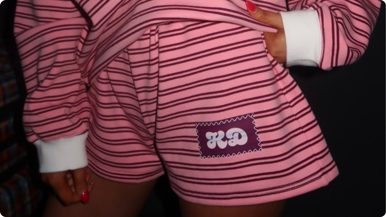 Fresh Prints Miami Graphic Heavyweight Shorts with Kappa Delta patch