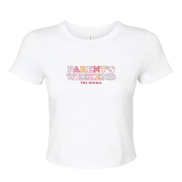 Sigma Sigma Sigma Patterned Text Parent's Weekend Shirt 2