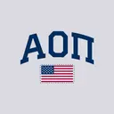 Alpha Omicron Pi Bold Text with American Flag PR Tank
