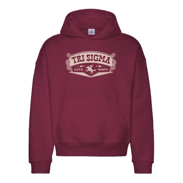 Sigma Sigma Sigma Roped Banner Design Date Party Hoodie 2