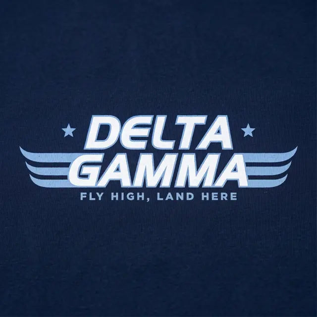 Delta Gamma Winged Text Rush Tank