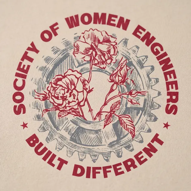 Society of Women Engineers Floral Gear Illustration PR Tote