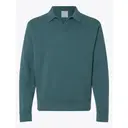 Hanes Unisex Garment-Dyed Polo Collar Sweatshirt - GDH490 Cactus Front