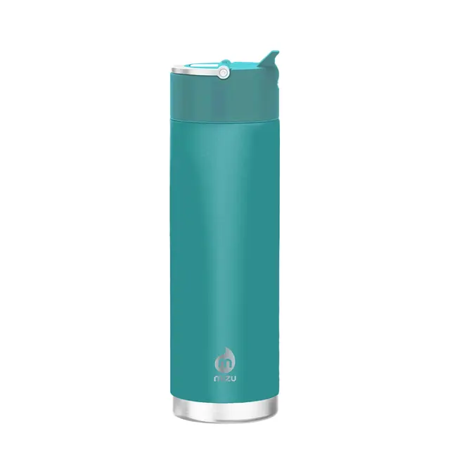 Mizu V7 Bottle with Straw Lid Teal Front