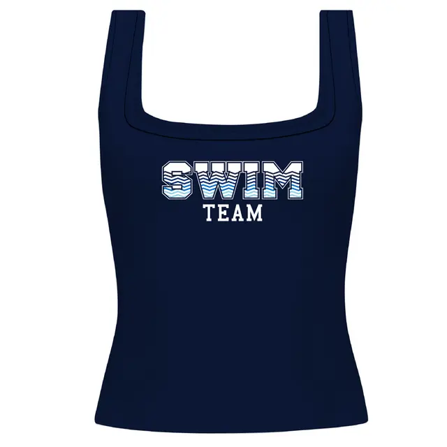 Swim Team Wave Text PR Tank 2