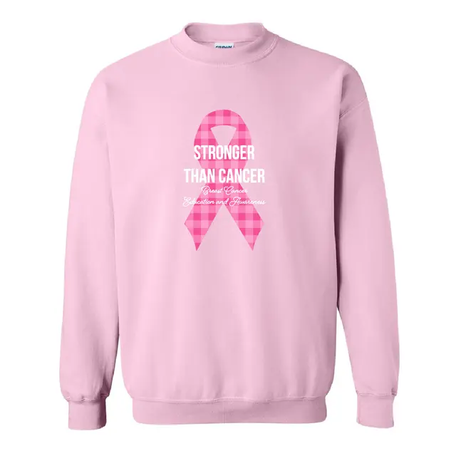 Breast Cancer Awareness Gingham Ribbon Philanthropy Crewneck 2