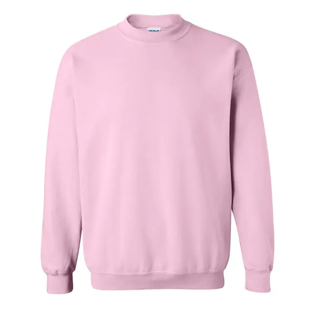 Gildan Adult Heavy Blend Adult 8 Oz. 50/50 Fleece Crew g180 Light Pink Front