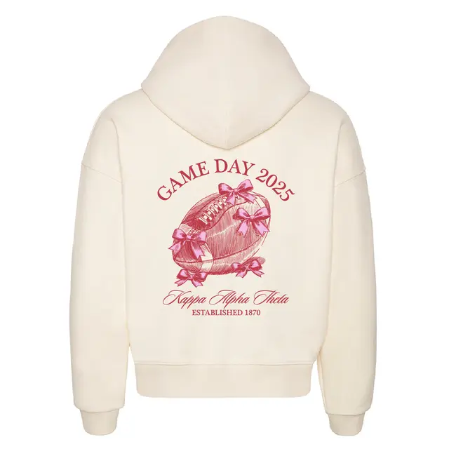 Kappa Alpha Theta Bow Football Game Day Hoodie 2