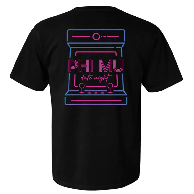 Phi Mu Neon Arcade Date Parties Shirt 2