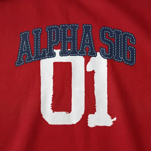 Alpha Sigma Alpha Stitched Block Text PR Shirt