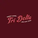 Delta Delta Delta Sweet Script Text Bid Day Tank