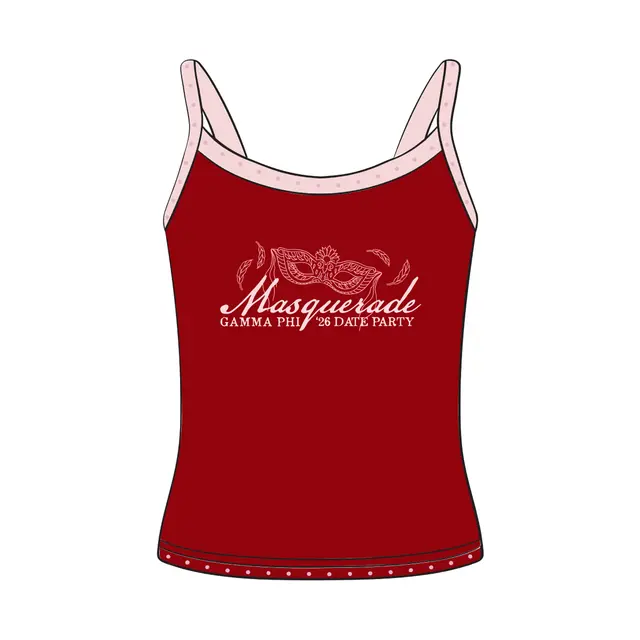 Gamma Phi Beta Masquerade Mask Date Party Tank 2