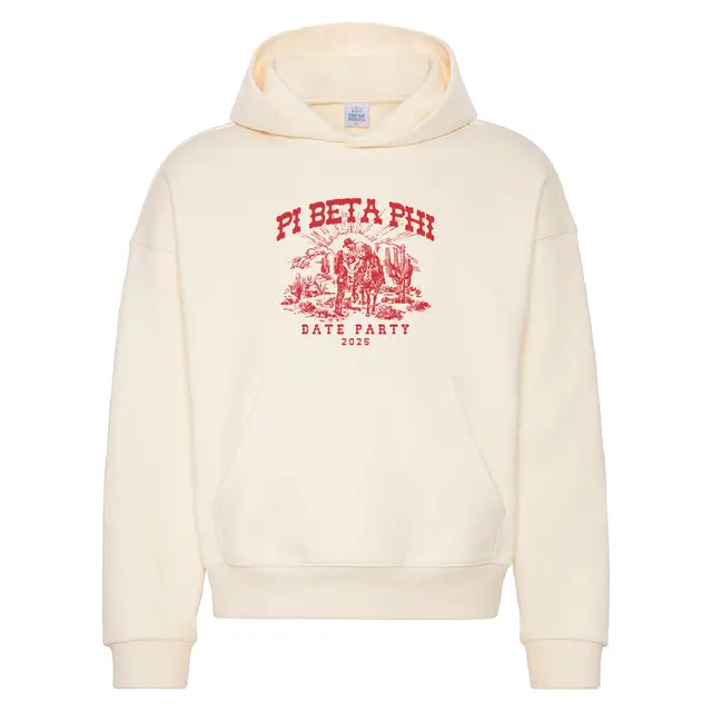 Pi Beta Phi Romantic Cowboy Sunset Date Party Hoodie 2