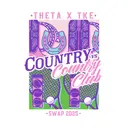 Country vs Country Club Horseshoe Graphic Date Party Shirt