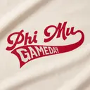 Phi Mu Curved Script Game Day Crewneck