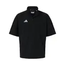 Adidas Men's Short Sleeve Quarter-Zip Pullover Black White Front