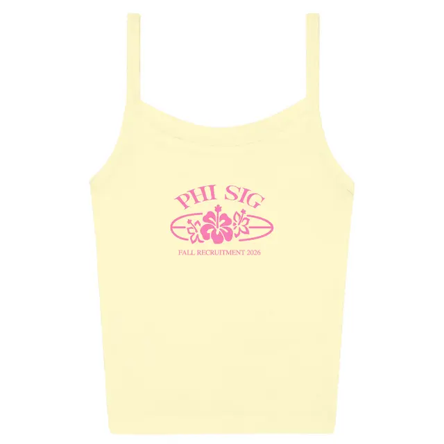 Phi Sigma Sigma Floral Illustration Rush Tank 2