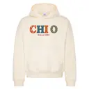 Mix Patterned Block Serif Text PR Hoodie Design for Chi Omega