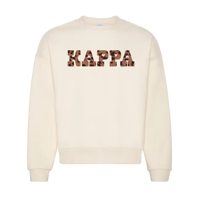 Kappa Kappa Gamma Leopard Print Letters PR Sweater 2