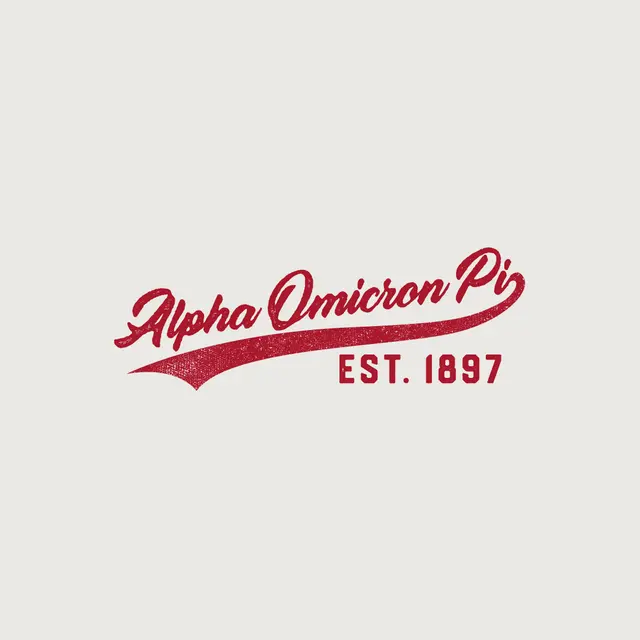 Alpha Omicron Pi Script Text General Shirt