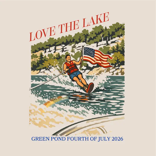 Green Pond Waterski Illustration Holidays Shirt