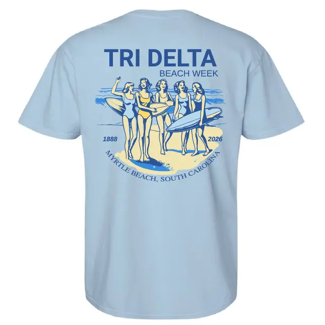 Delta Delta Delta Surfer Girls Beach Week Shirt 2