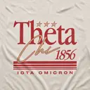 Theta Chi Stacked Serif Text PR Shirt