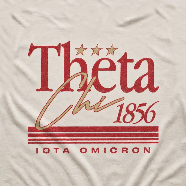 Theta Chi Stacked Serif Text PR Shirt
