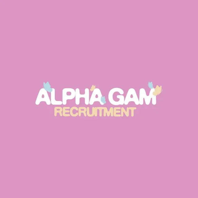 Alpha Gamma Delta Pastel Butterflies Recruitment Tank