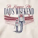 Pi Kappa Phi Walking Dad and Son Baseball Graphic Parents Weekend Crewneck