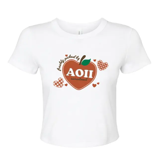 Alpha Omicron Pi Apple Heart Recruitment Shirt 2