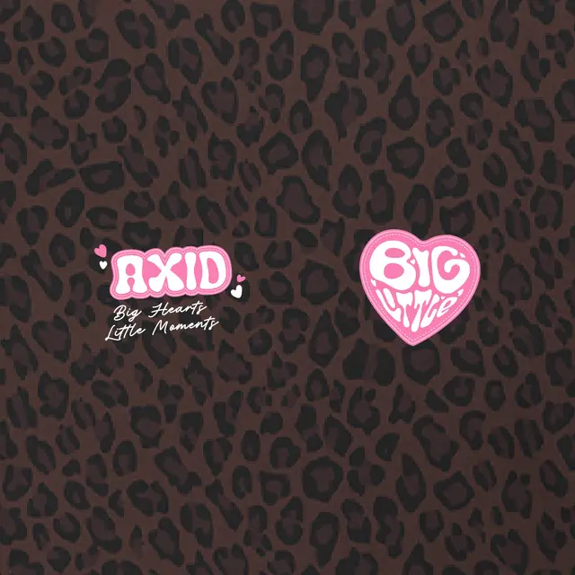 Alpha Xi Delta Pink Heart Leopard Pattern Big Little Reveal Hoodie