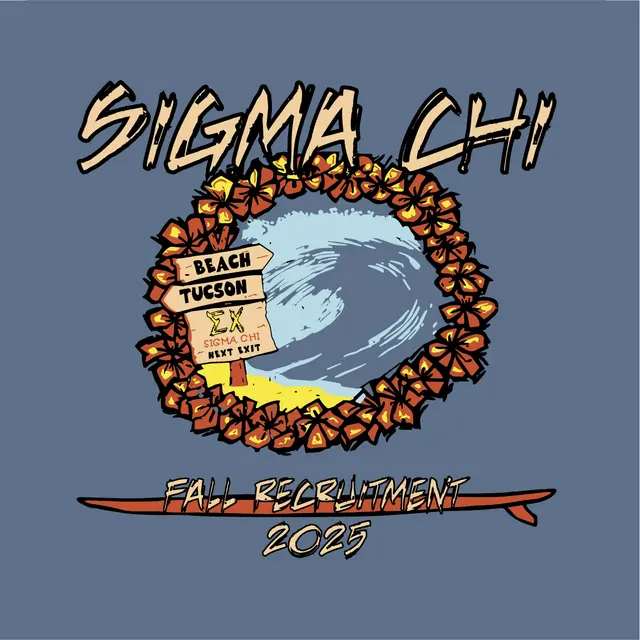 Sigma Chi Wave and Wreath Rush Shirt