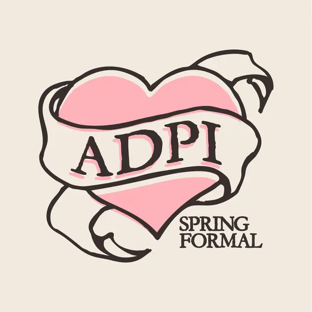Alpha Delta Pi Heart Illustration Semi Formal Sweater