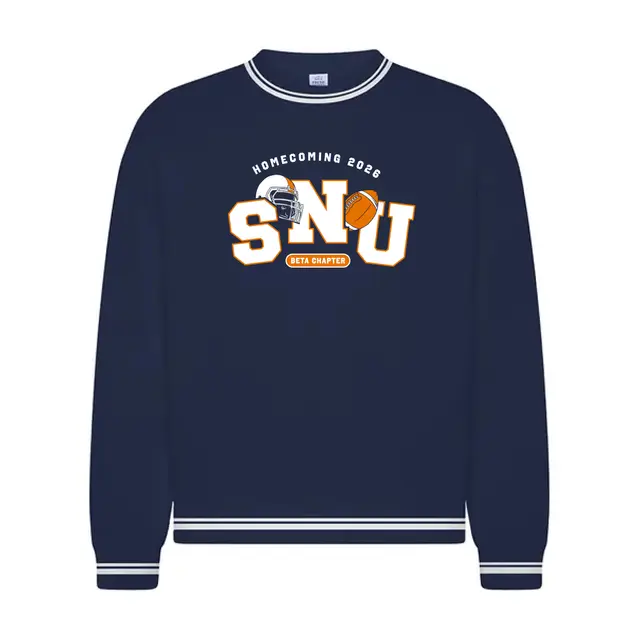 Sigma Nu Block Lettering Football Graphic PR Crewneck 2