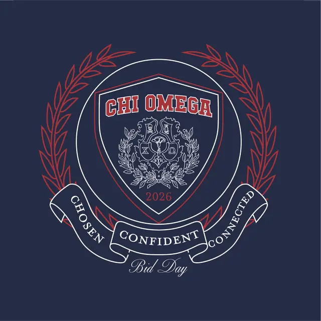 Chi Omega Shield Crest Bid Day Sweater