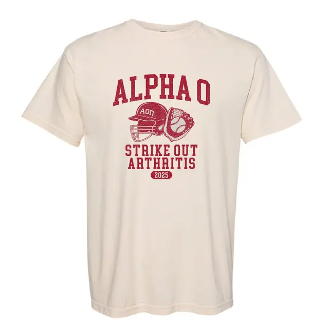 Alpha Omicron Pi Baseball Helmet Philanthropy Shirt 2