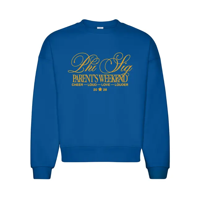 Phi Sigma Sigma Elegant Script Parent's Weekend Sweater 2