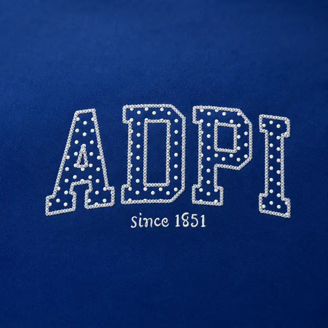 Alpha Delta Pi Polka Dot Block Lettering Rush Tank