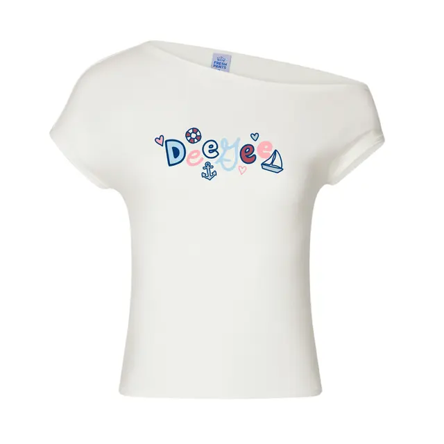 Delta Gamma Colorful Lettering Nautical PR Shirt 2