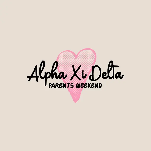 Alpha Xi Delta Heart Graphic Parents Weekend Shirt