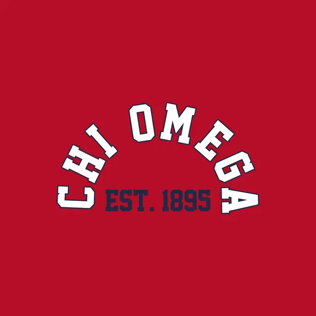 Chi Omega Bold Arch Text PR Shirt